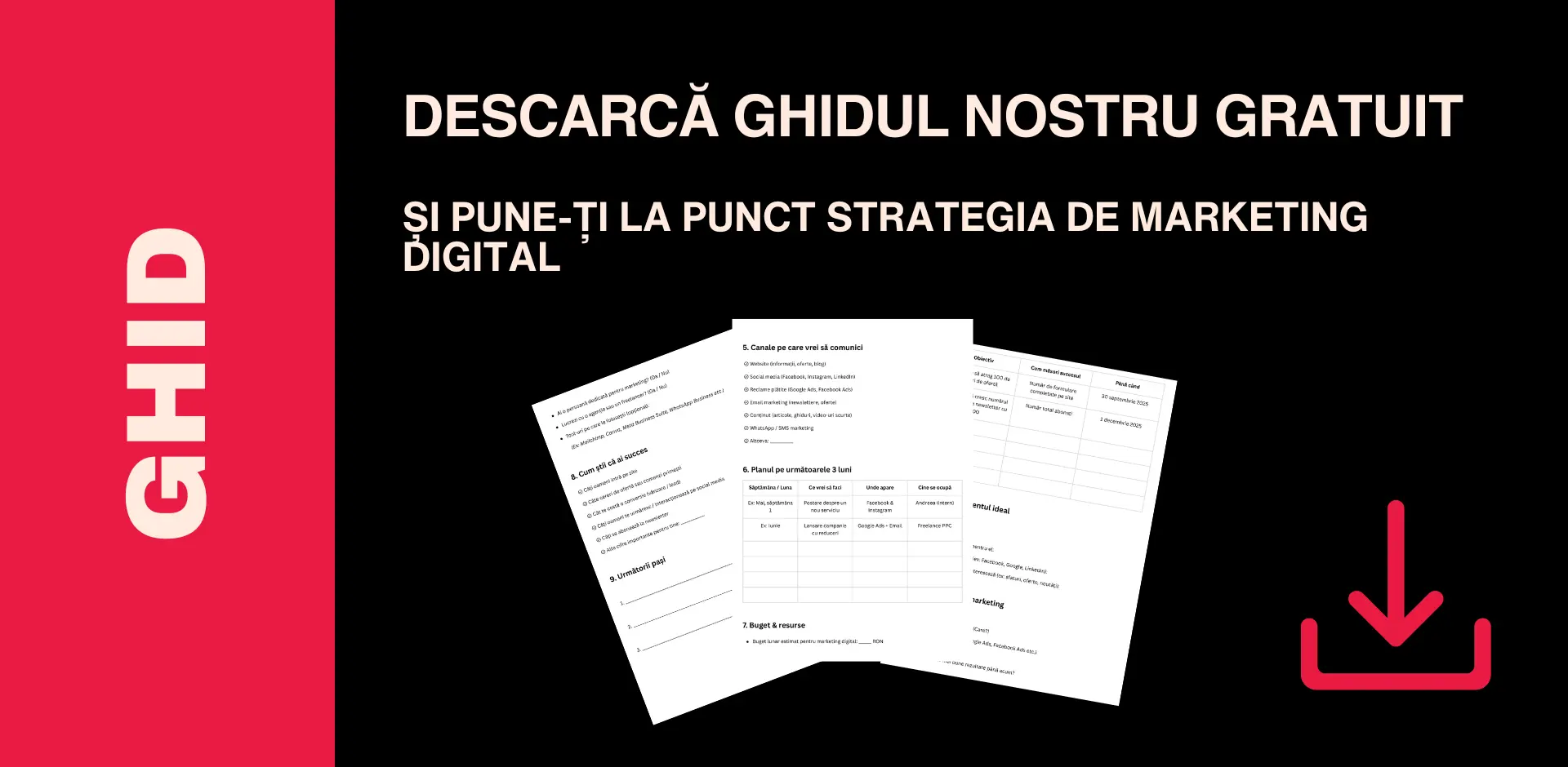 Șablon strategie de marketing digital 2025