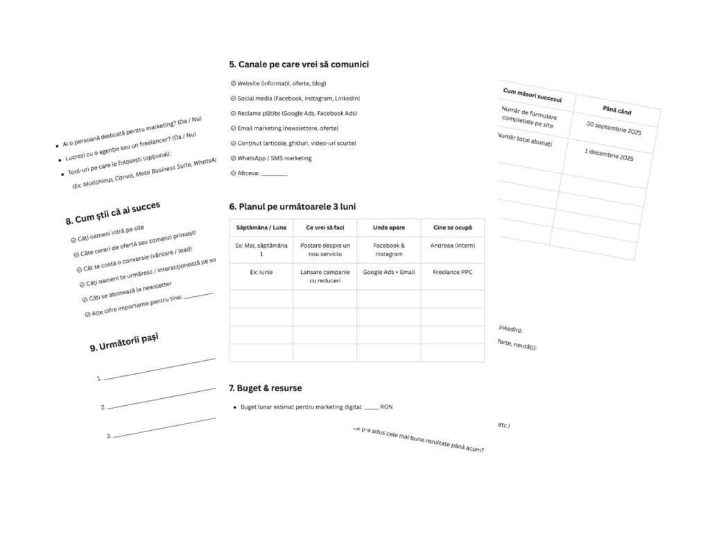 strategie marketing template